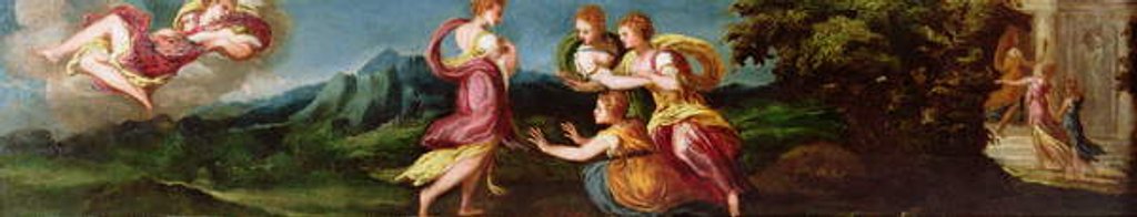 Detail of Nymphs in a Landscape by Andrea (fl.1527/30-63) Schiavone