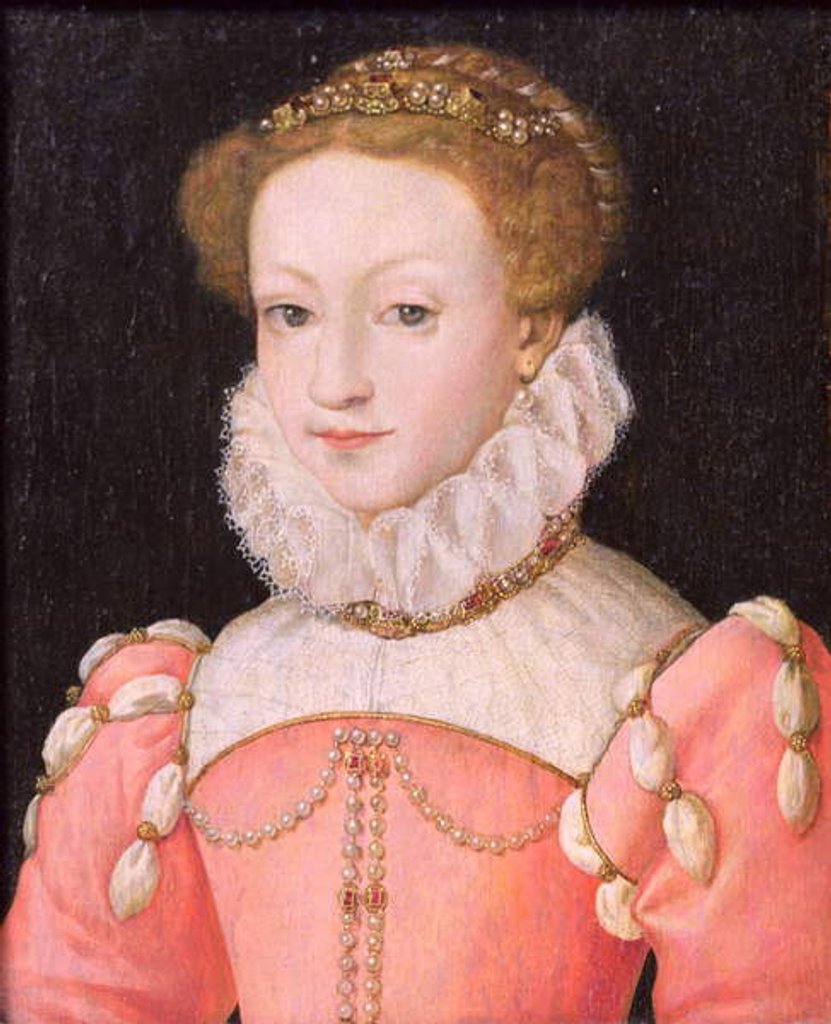 Detail of Mary Stuart by Francois Clouet