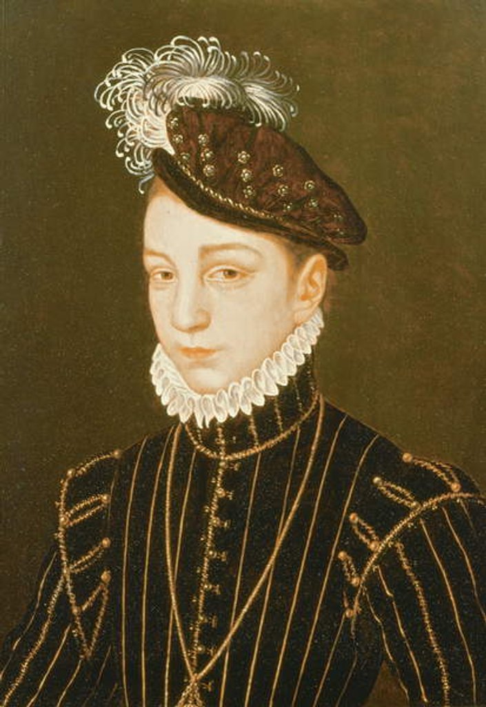 Detail of Portrait of Charles IX by Francois Clouet