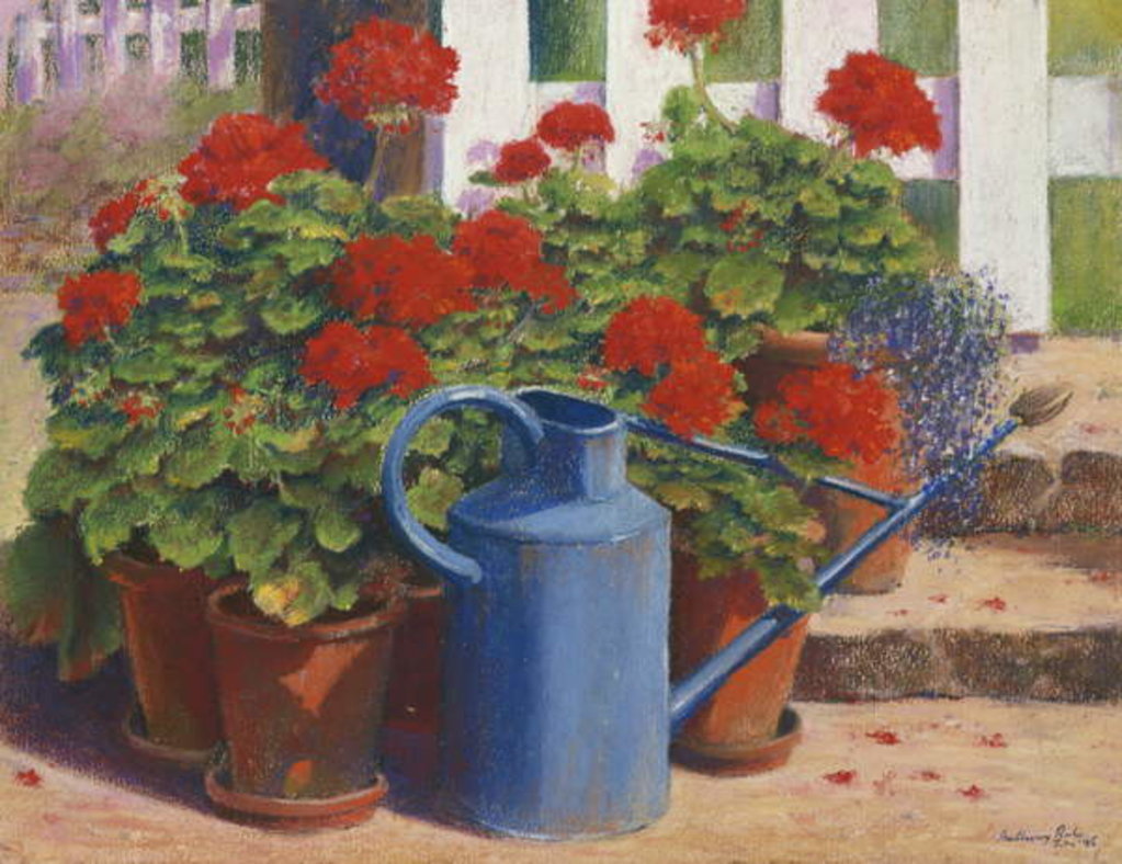 Detail of Blue Watering Can, 1995 by Anthony Rule