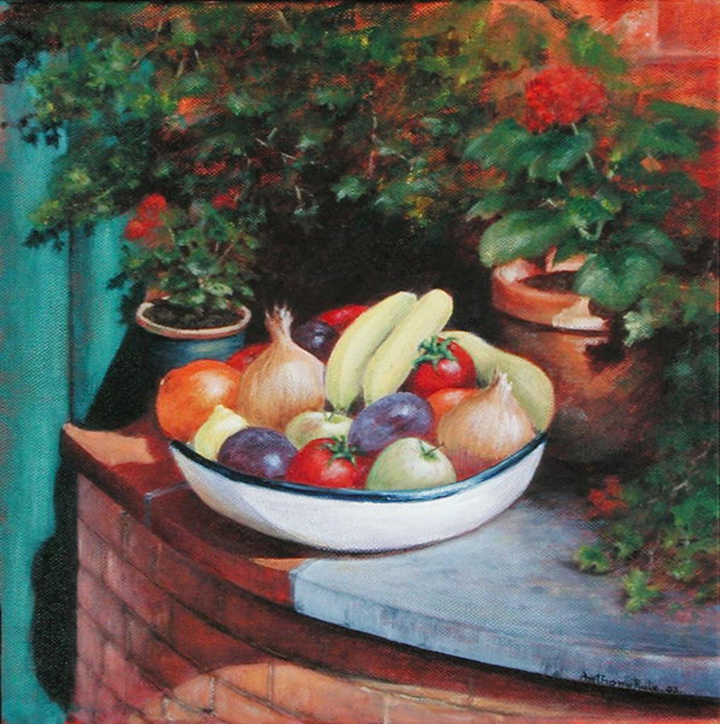 Detail of Fruit and Veg al Fresco, 2003 by Anthony Rule