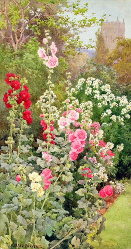 Detail of The Garden by Alfred Parsons