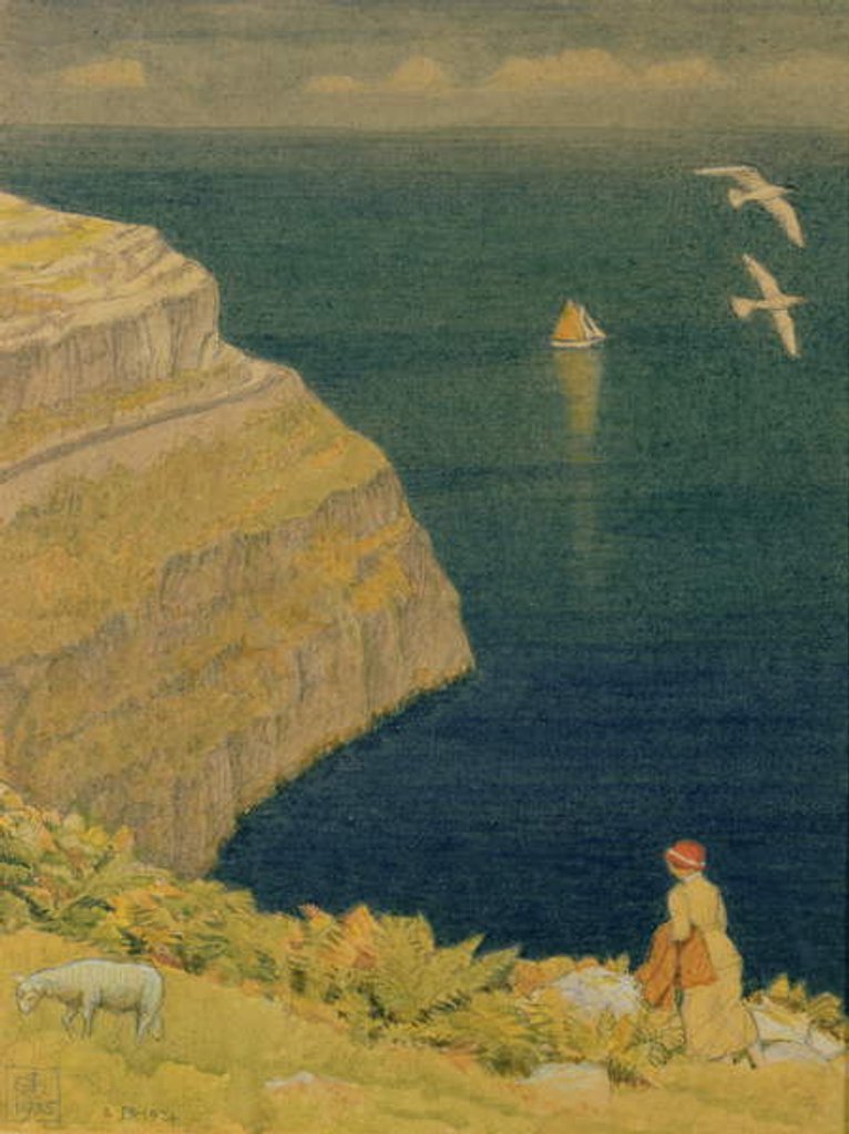 Detail of A Welsh Cliff, 1935 by Joseph Edward Southall