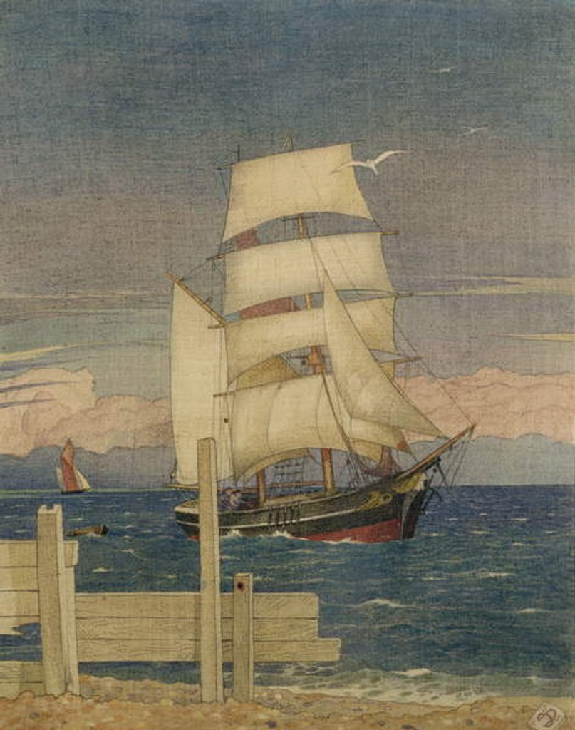 Detail of Tall Ship, 1935 by Joseph Edward Southall