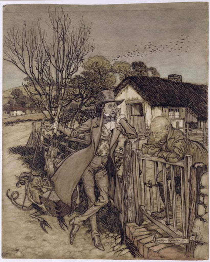 Detail of A Bargain With the Devil, 1907 by Arthur Rackham