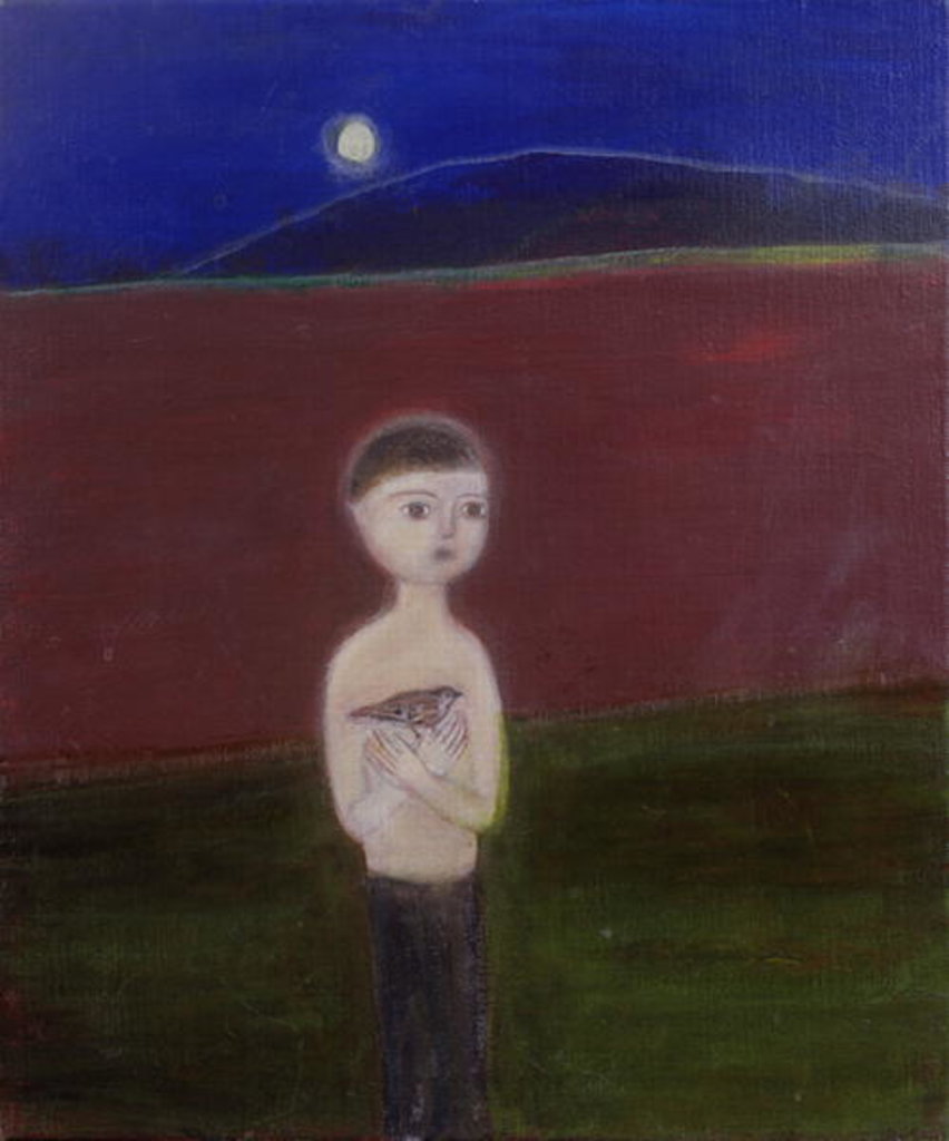 Detail of Boy in the Moonlight, 2002 acrylic on canvas) by Roya Salari