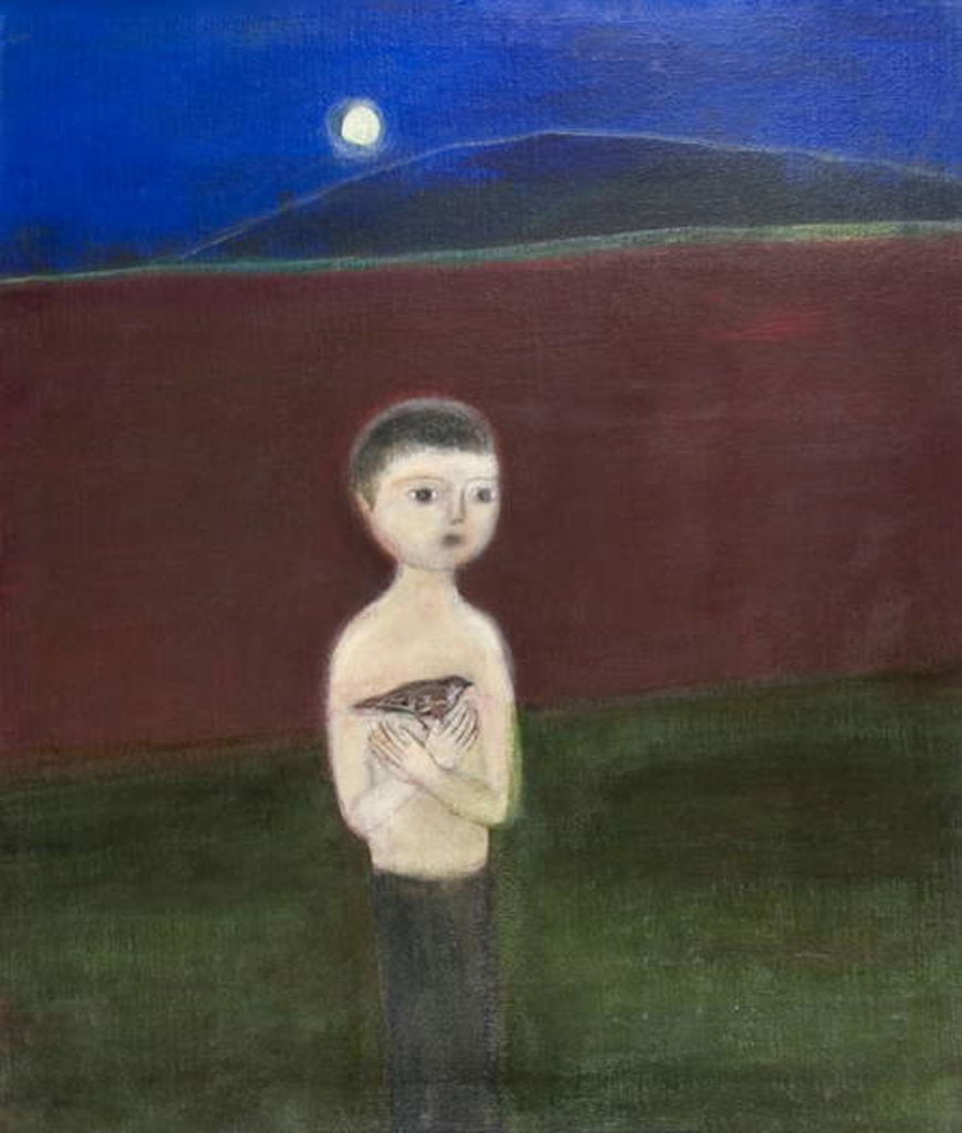 Detail of Boy and Sparrow, 2011 by Roya Salari
