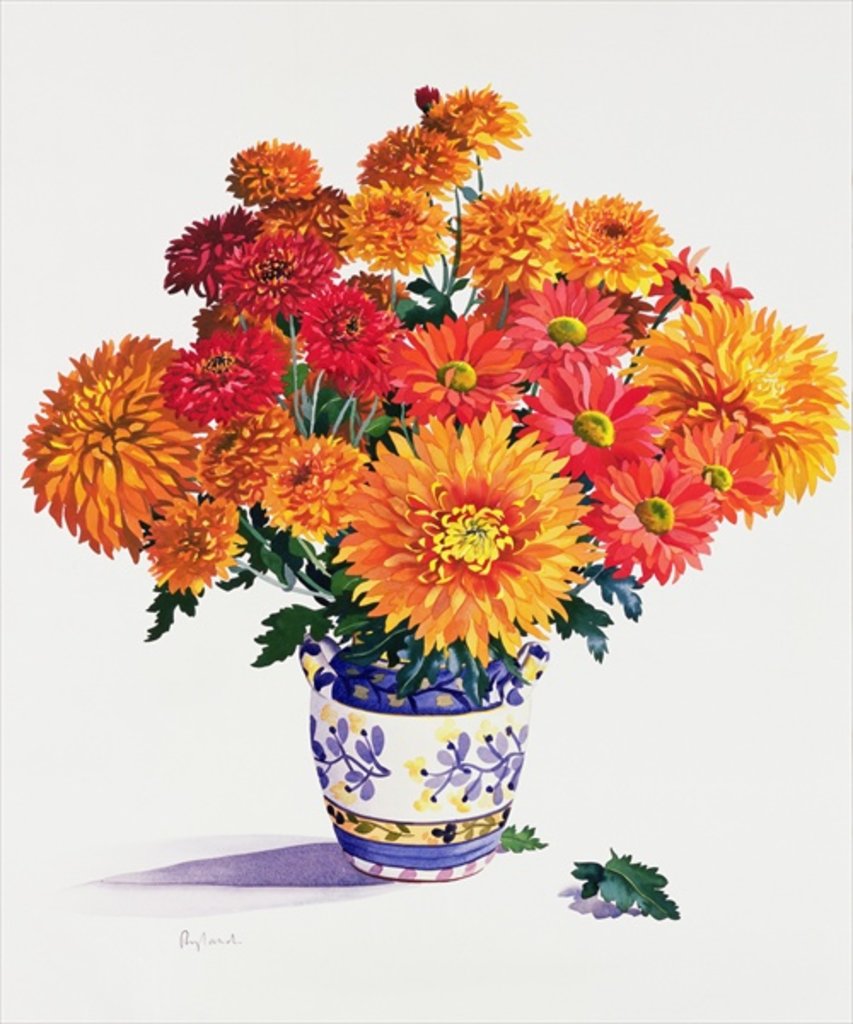 Detail of October Chrysanthemums by Christopher Ryland