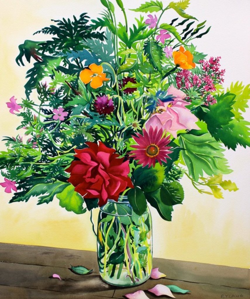 Detail of Garden Flowers, 2015 by Christopher Ryland