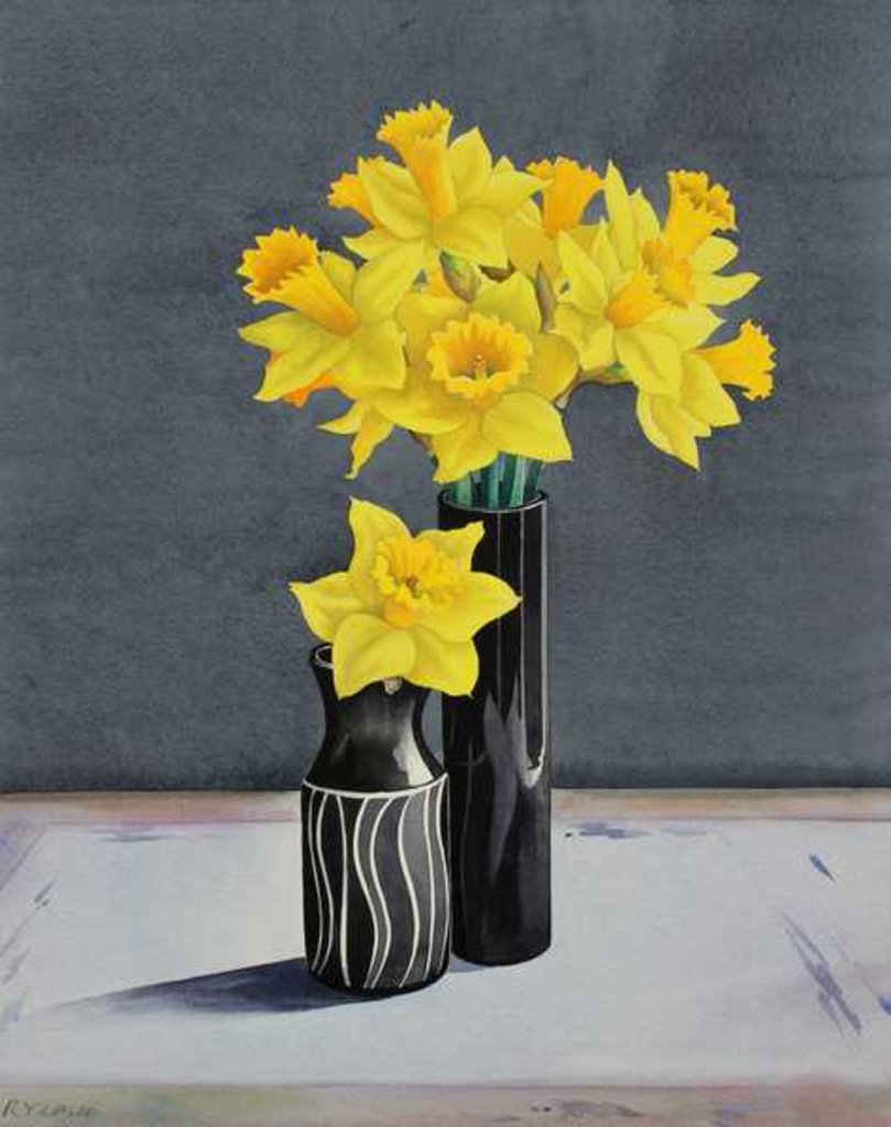 Detail of Still Life Daffodils, 2015 by Christopher Ryland