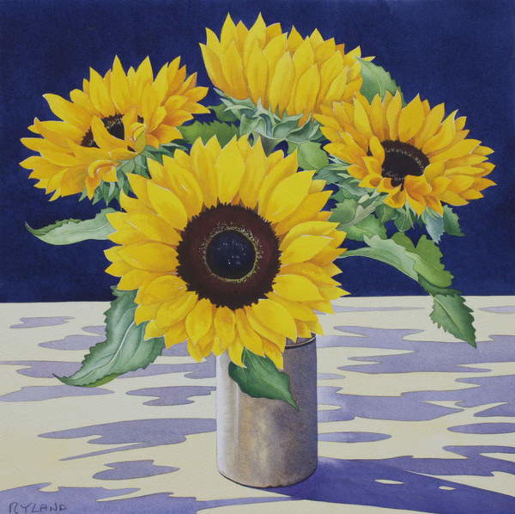 Detail of Sunflower Still Life, 2018 by Christopher Ryland