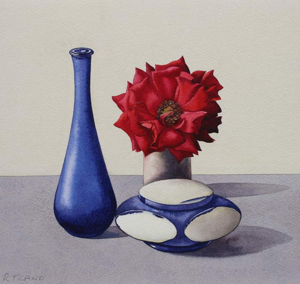 Detail of Still Life Red Rose, 2019 by Christopher Ryland