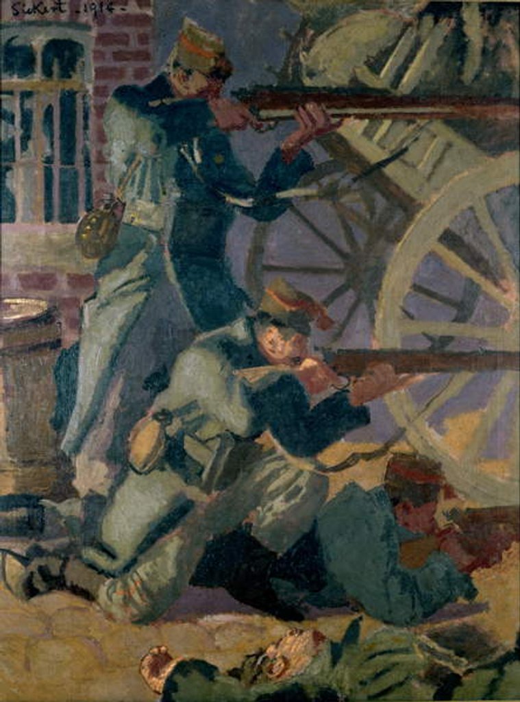 Detail of Soldiers of King Albert the Ready, 1914 by Walter Richard Sickert
