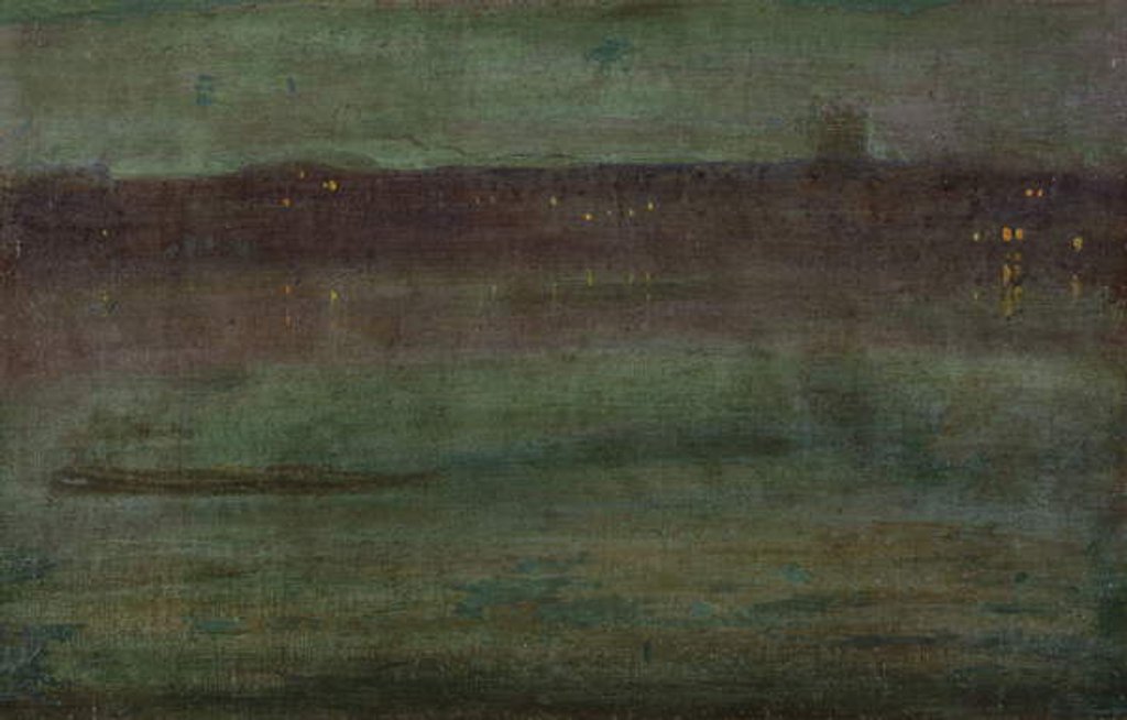 Detail of Nocturne, Battersea Reach, London by Walter Greaves