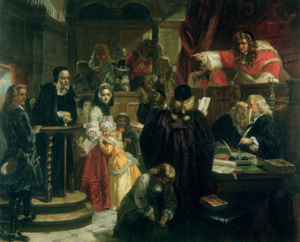 Detail of Judge Jeffreys Bullying Richard Baxter by Edward Matthew Ward