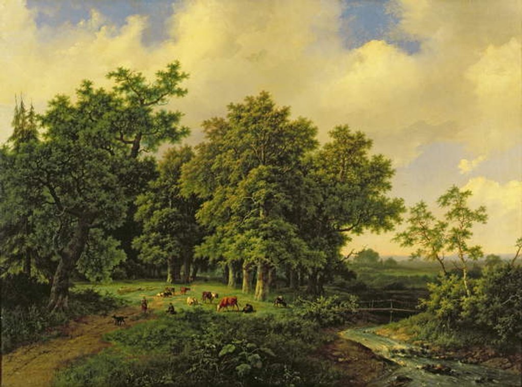 Detail of Landscape, 1853 by Barend Cornelis Koekkoek