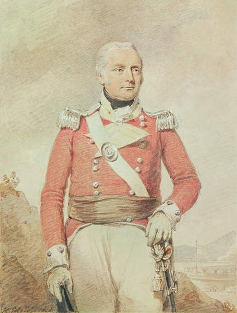 Detail of Portrait of Major General Patrick McKenzie, 1808 by Henry Edridge