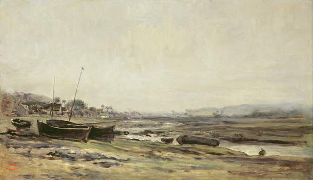Detail of Fishing Boats by a Stream, 1870-78 by Charles Francois Daubigny