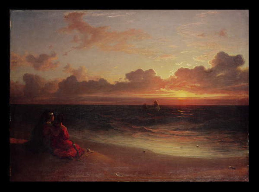 Detail of Sunset, mid 19th century by Francis Danby