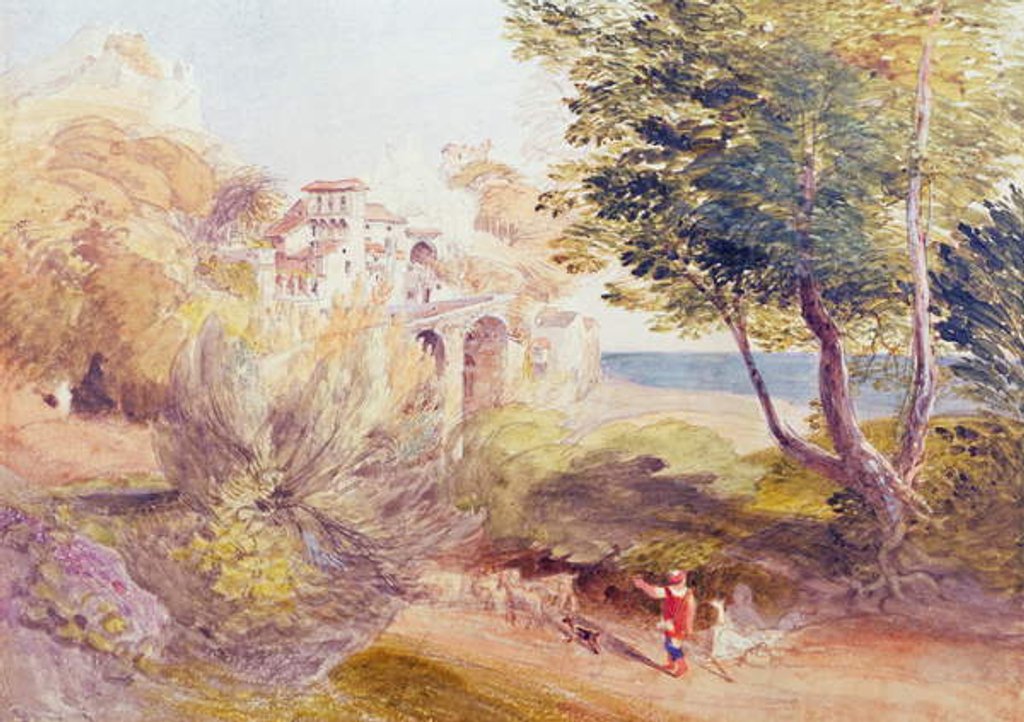 Detail of La Vocatella by Samuel Palmer