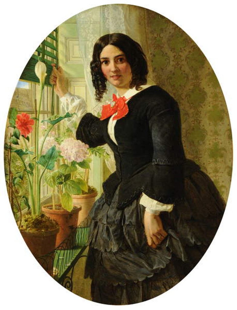 Detail of The Landlady, 1856 by James Collinson