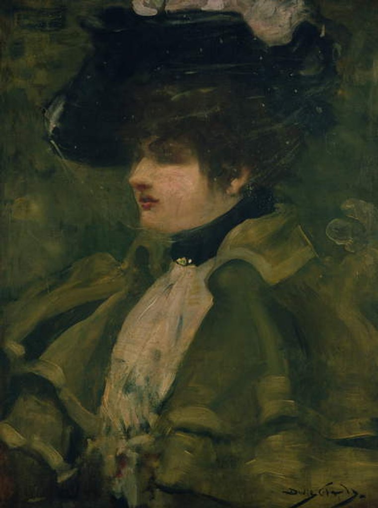 Detail of Portrait of Sarah Bernhardt by Dudley Hardy