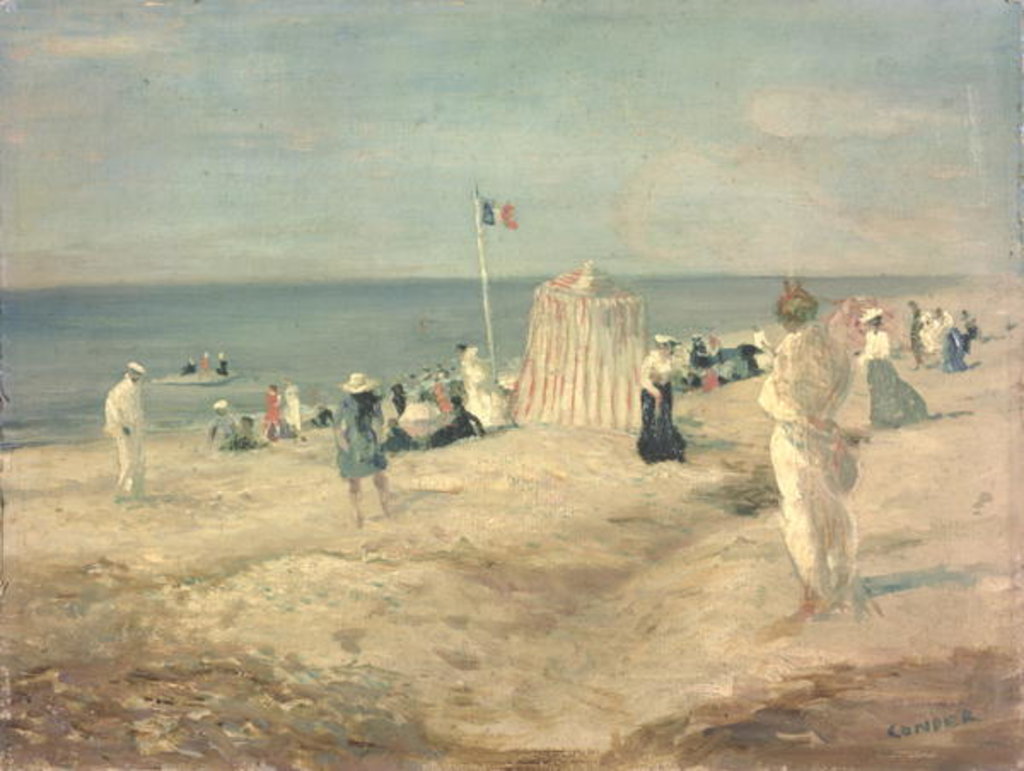 Detail of French Beach Scene, Dieppe, 1885-97 by Charles Edward Conder