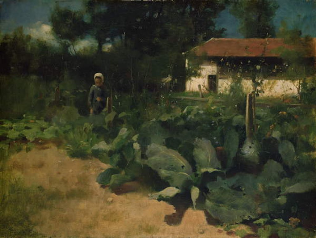 Detail of A French Kitchen Garden, 1883 by William Edward Stott