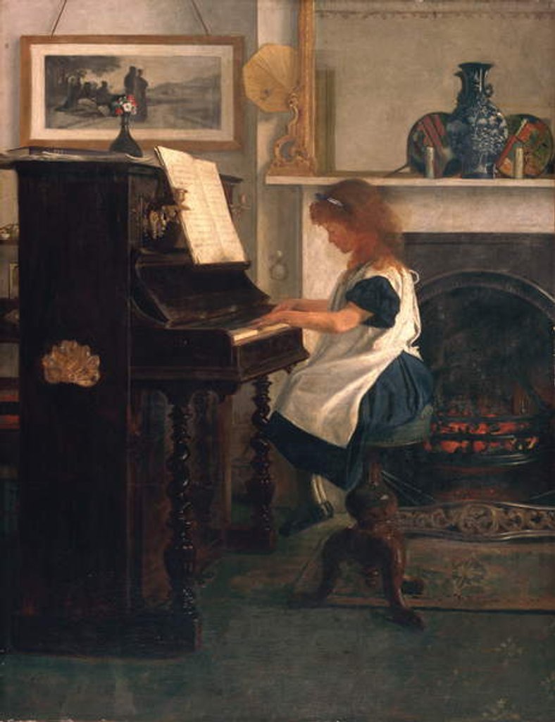 Detail of At the Piano by Henry Stacy Marks
