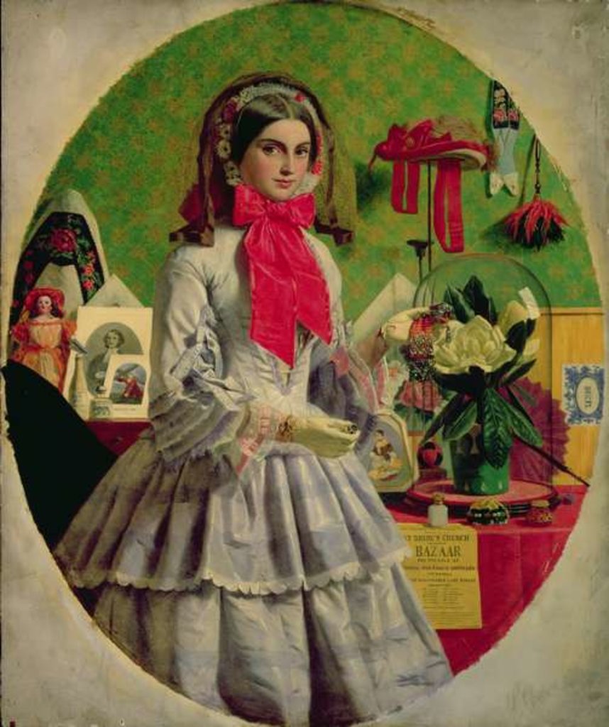 Detail of At the Bazaar or The Empty Purse, 1857 by James Collinson