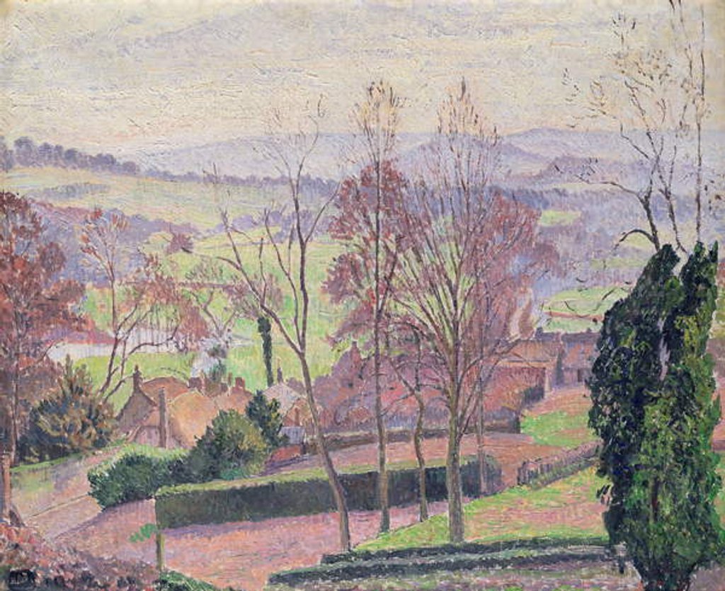 Detail of A February Morning, East Knoyle, Wiltshire, 1917 by Lucien Pissarro