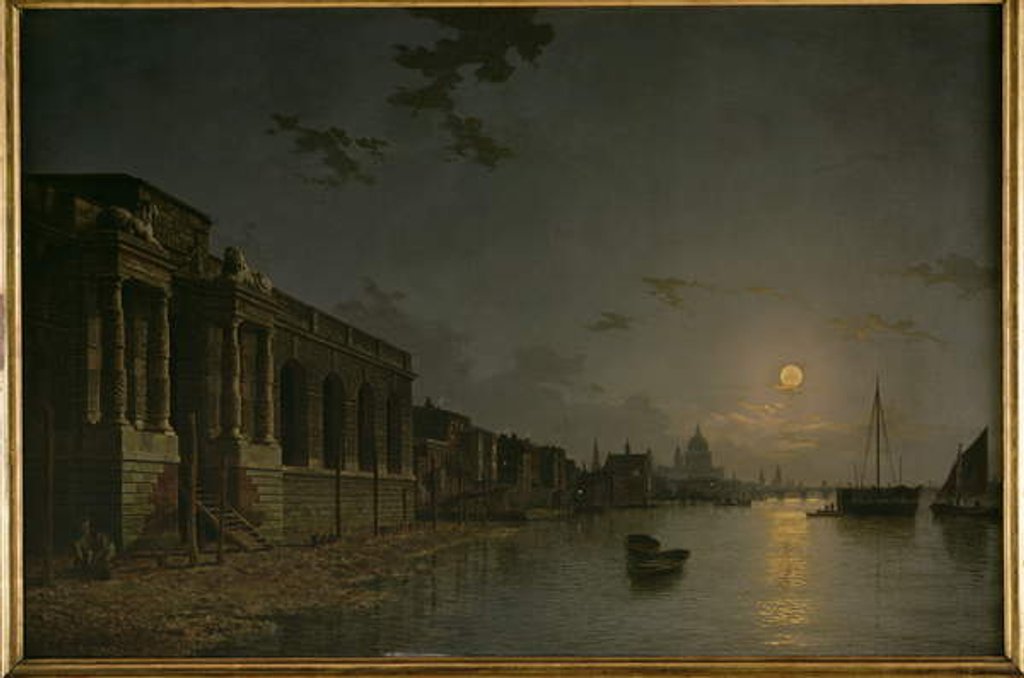 Detail of A View of the Thames by Henry Pether