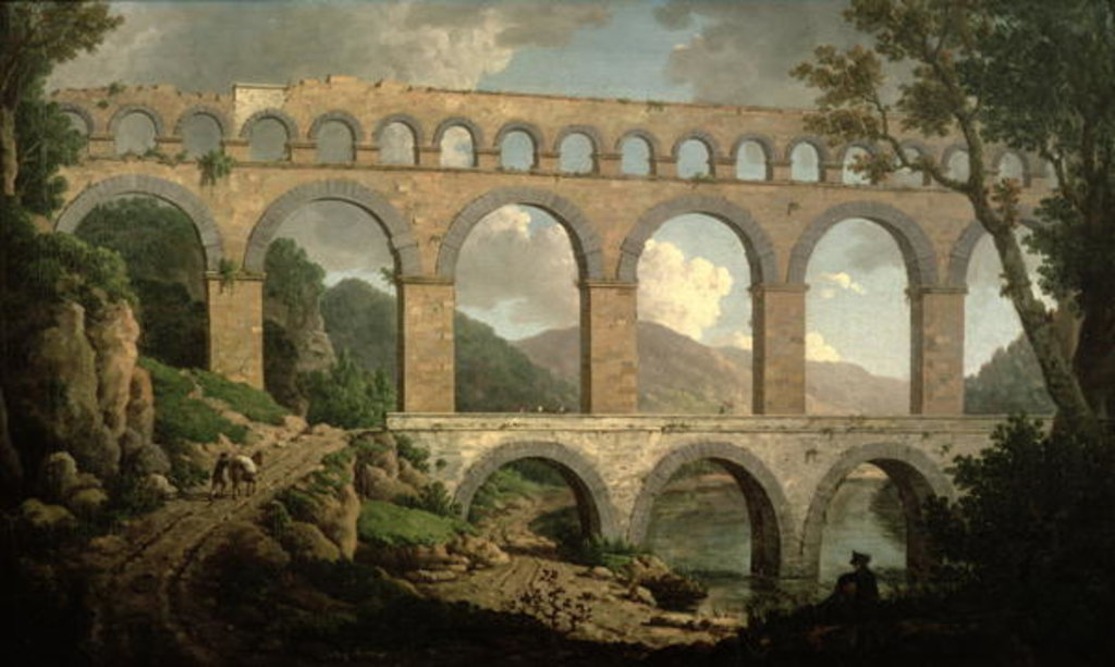 Detail of Le Pont du Gard, Nimes by William Marlow