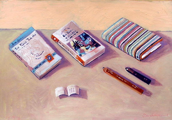 Detail of Three Books by Sara Hayward