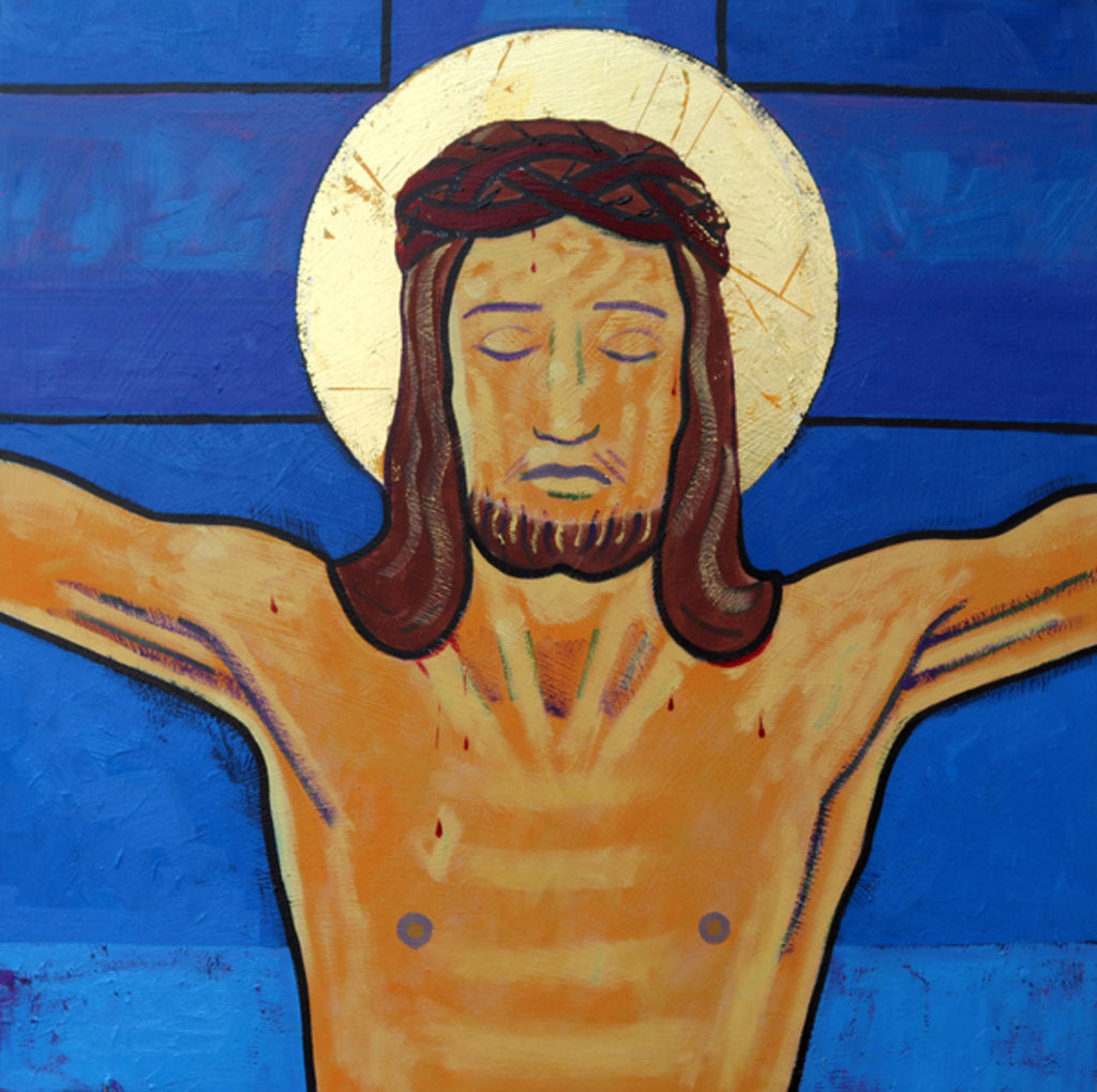 Detail of Jesus dies on the cross, 2017 by Sara Hayward