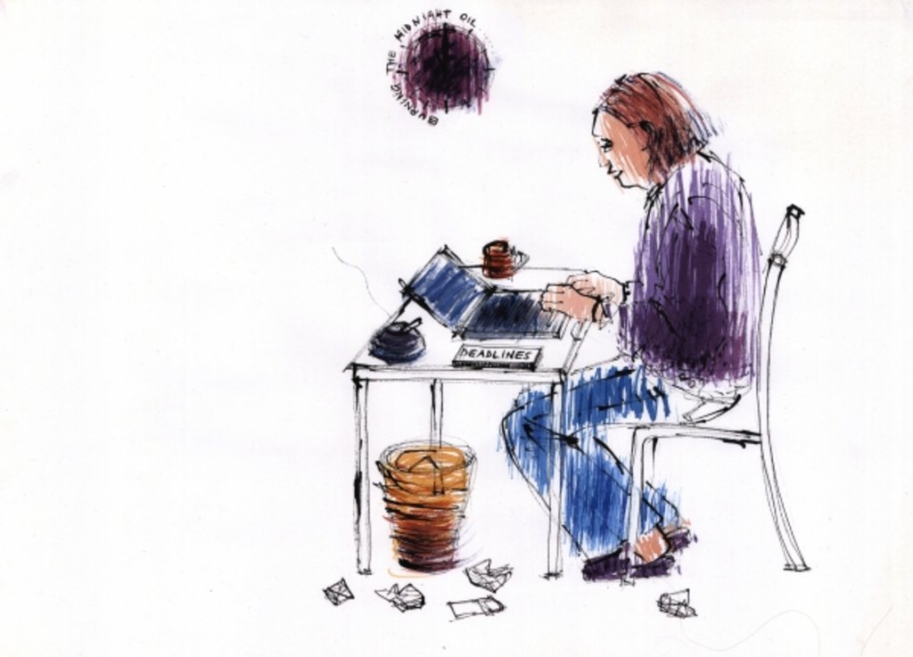 Detail of Burning the Midnight Oil, 2009 by Sara Hayward