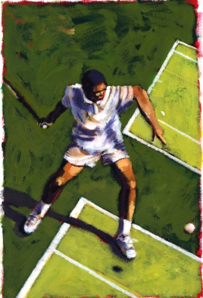 Detail of Tennis Player, 2009 by Sara Hayward