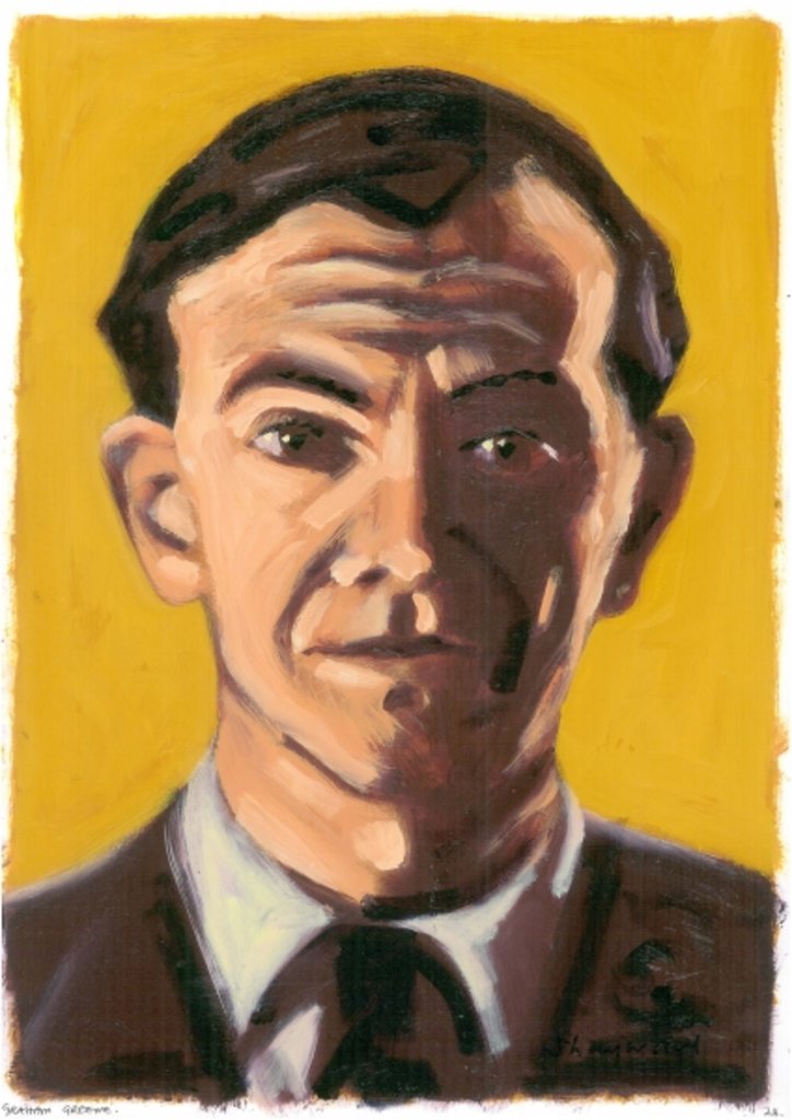 Detail of Graham Greene, 2008 by Sara Hayward