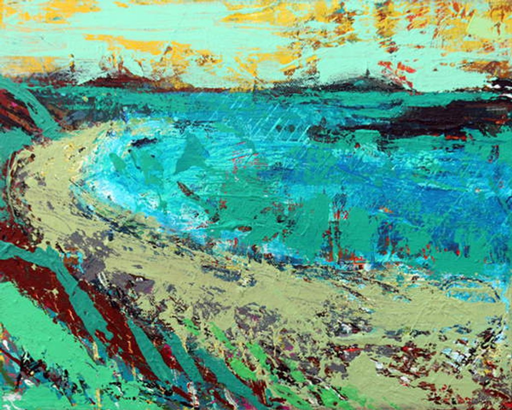 Detail of Beyond the machair, 2019 by Sara Hayward