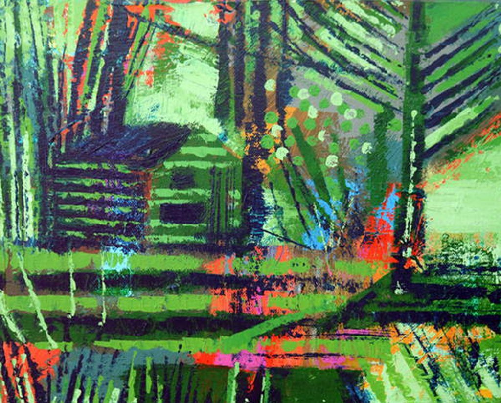 Detail of Retreat Iona II, 2019 by Sara Hayward