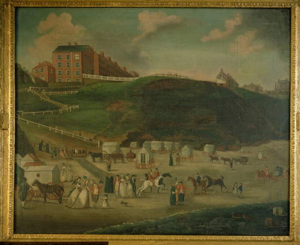 Detail of Holidaymakers on Scarborough Beach, c.1776 by T. Ramsay