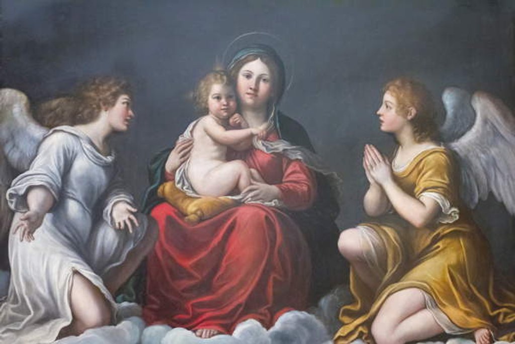 Detail of Madonna and Child with Angels by Francesco Albani