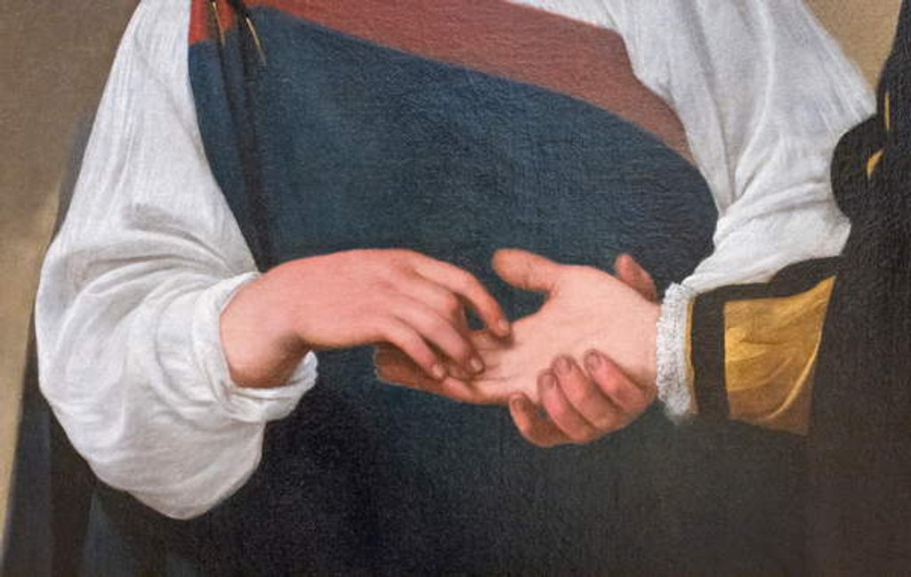 Detail of Detail of The Fortune Teller, c.1595 by Michelangelo Merisi da Caravaggio