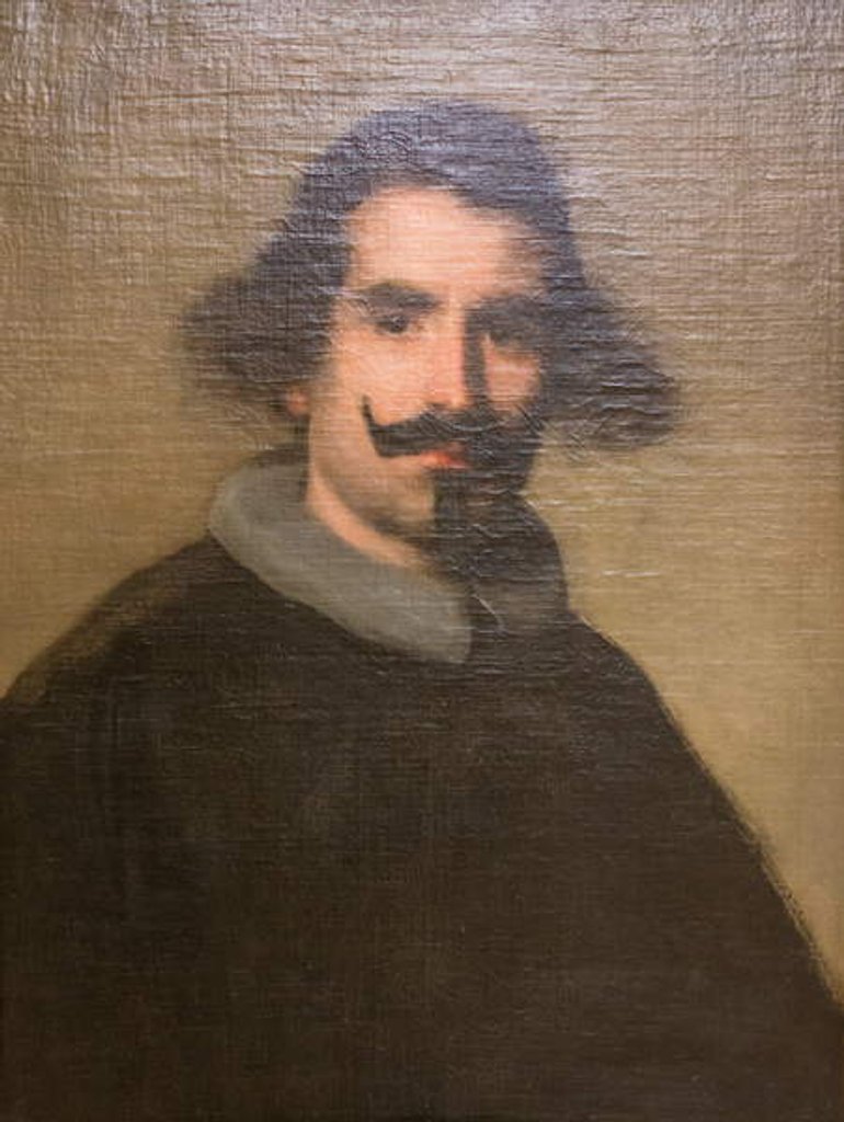 Detail of Self portrait, about 1649-51 by Diego Rodriguez de Silva y Velazquez