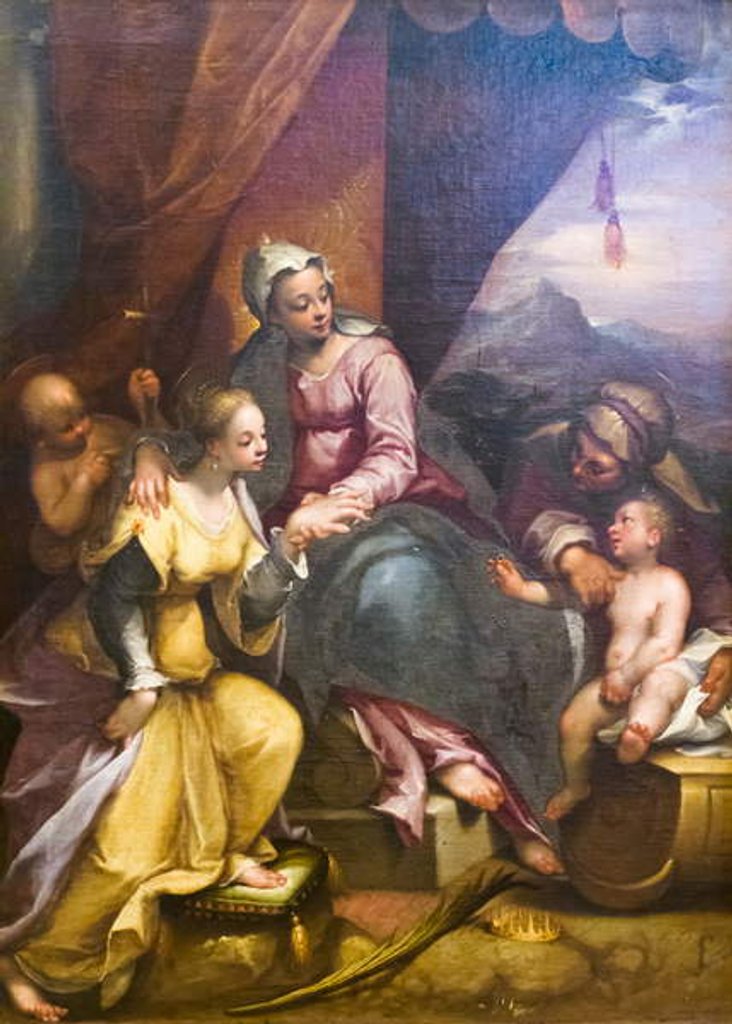 Detail of The Mystical Marriage of St Catherine, 1590 by Denys Calvaert or Calvart