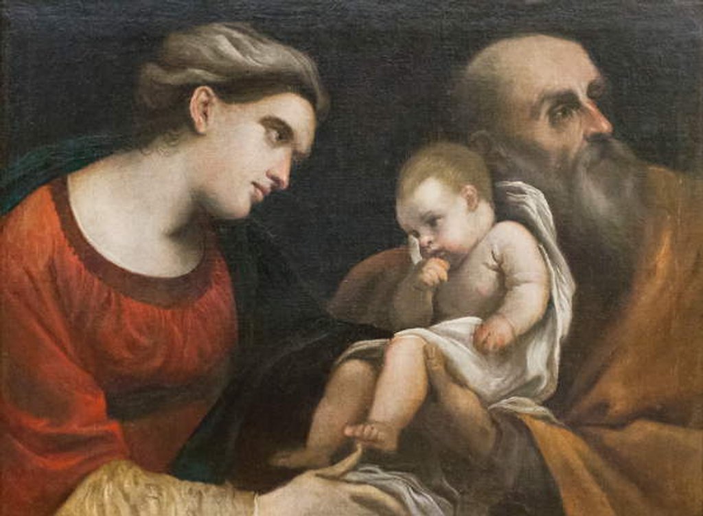 Detail of The Holy Family, 1615-16 by Guercino