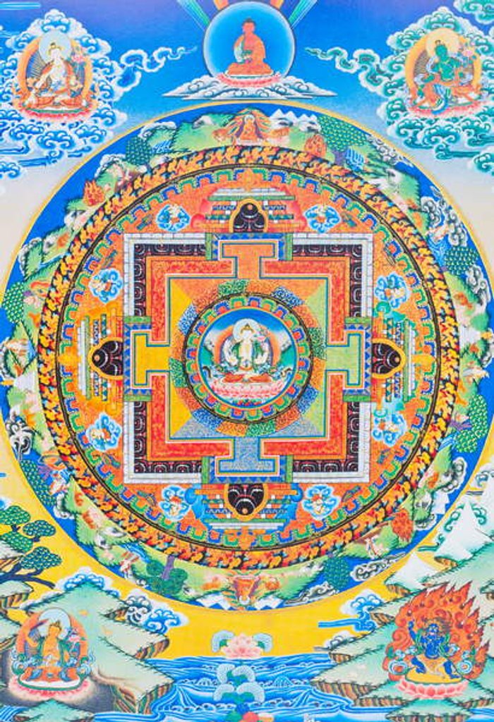 Detail of Chenresi mandala by School Nepalese