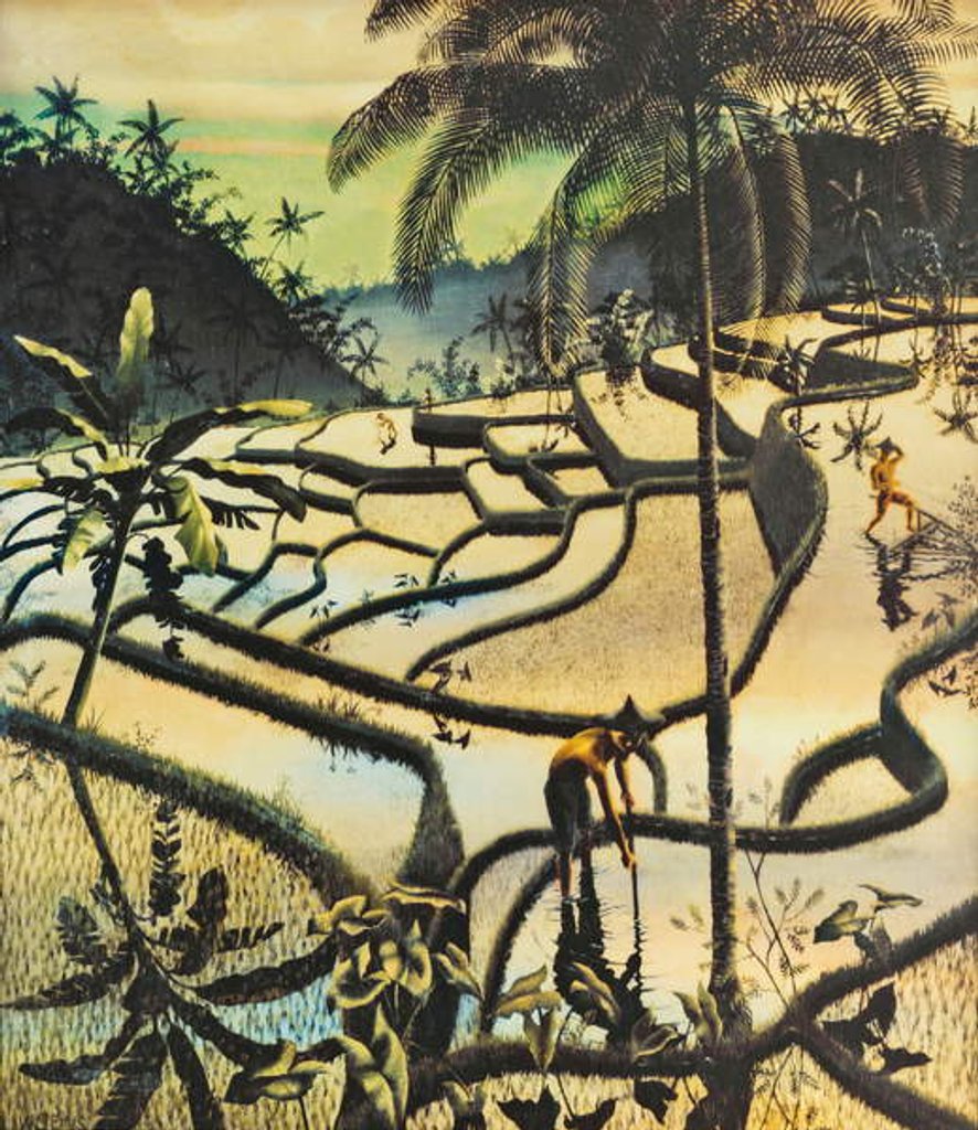 Detail of Preanger landscape, 1923 by Walter Spies