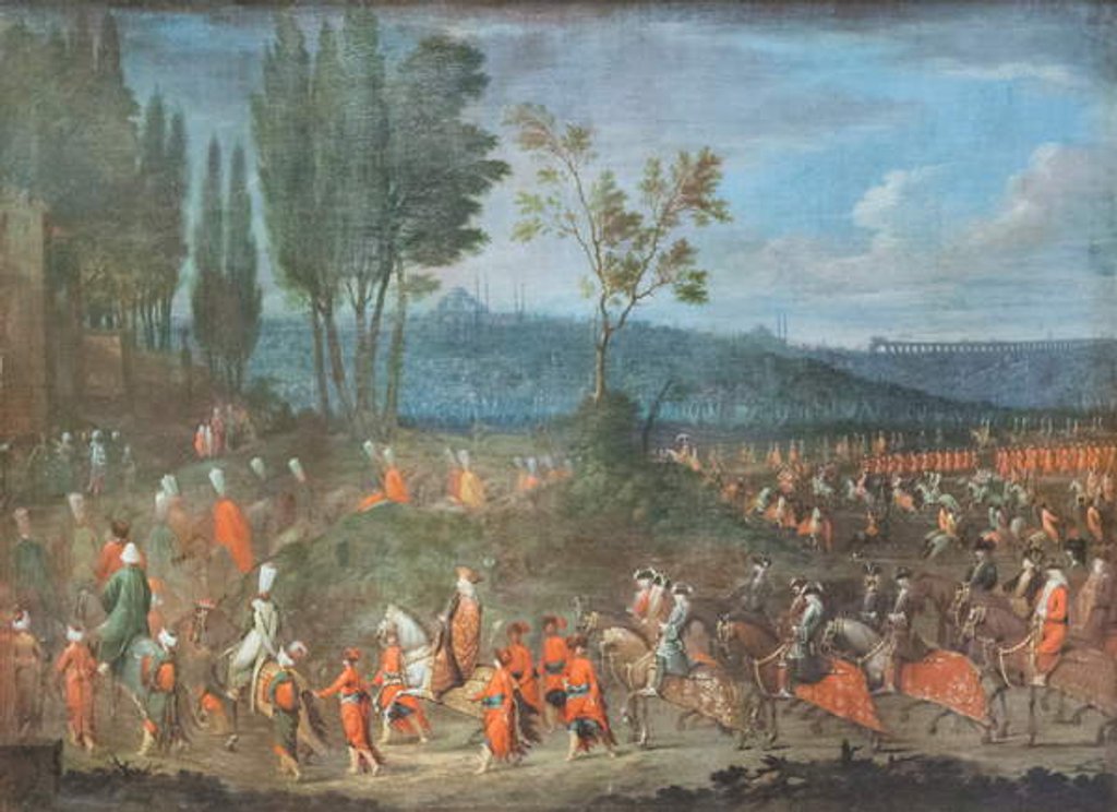 Detail of The ambassadorial procession, 1725 by Jean Baptiste Vanmour