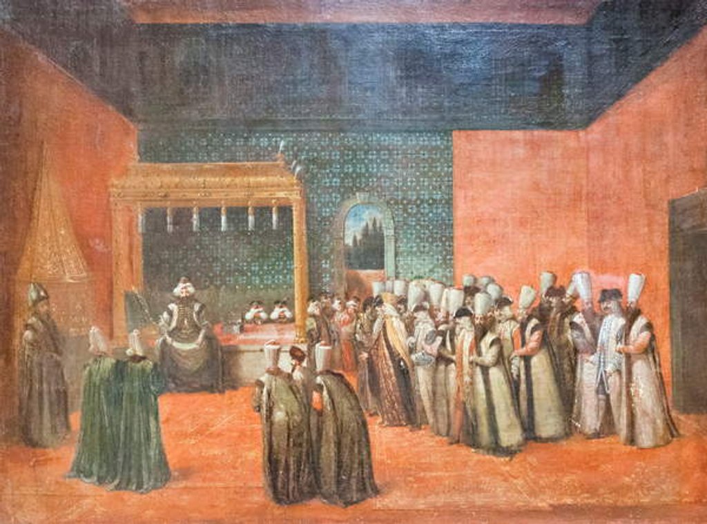Detail of Sultan Ahmed III receiving a European ambassador, c.1725 by Jean Baptiste Vanmour